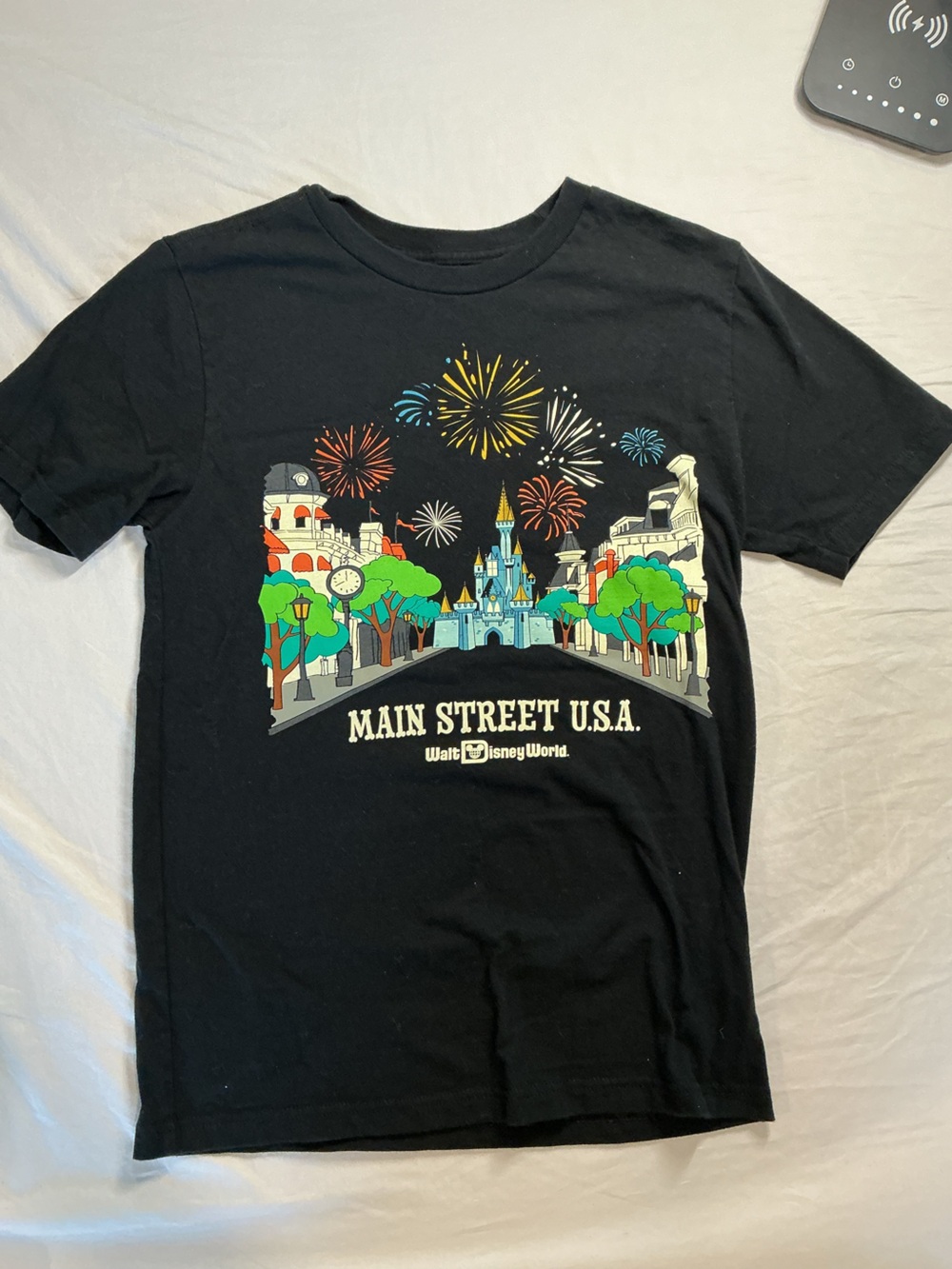 Disney Black Main Street U.S.A. Fireworks Graphic Tee